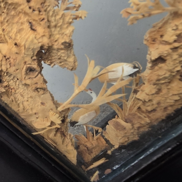 Vintage Chinese Cork Diorama Storks - Picture 5 of 13